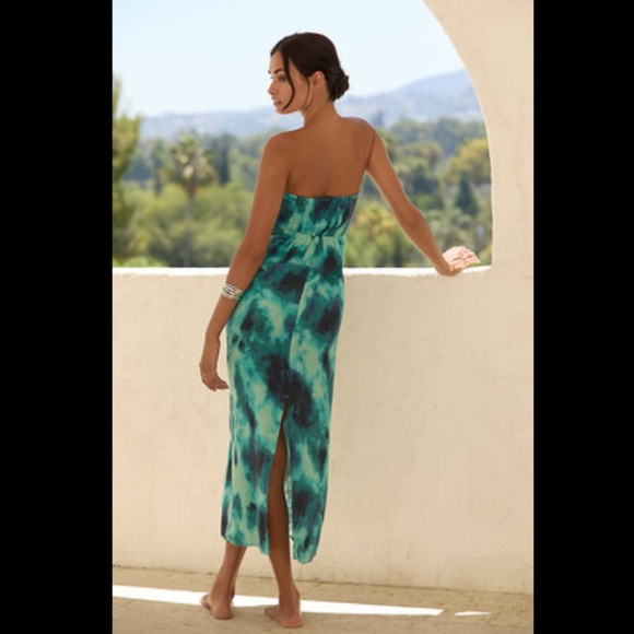 Anthropologie The Aliza Strapless Linen Maxi Dress - Picture 2 of 3